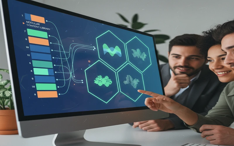 Modern LMS platform with modular content library