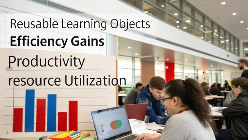 Chart showing efficiency gains from implementing reusable learning objects in educational institutions